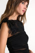 Wide-Strap Mesh Camisole 02 / 800 Black